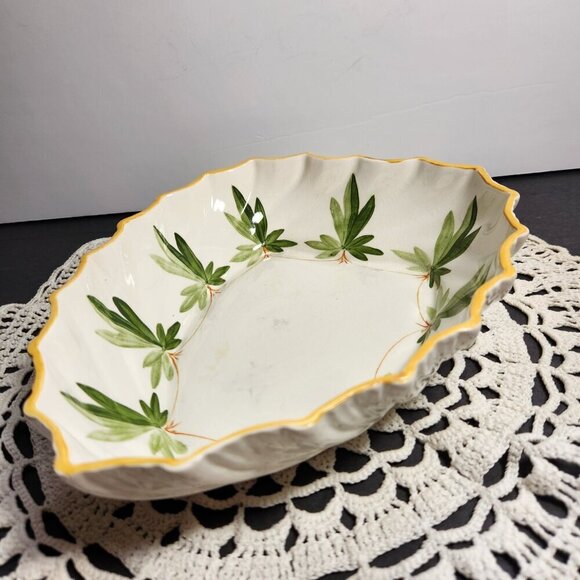 Simpsons Pottery Serving Dish Normandy Pattern Bowl Hand Painted Made in England - Picture 4 of 10